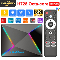 Original R69 Plus Voice Control TV Box Ultra HD 8K Allwinner H728 Octa Core Support Netflix Chromecast Dual WIFI Set Top Box