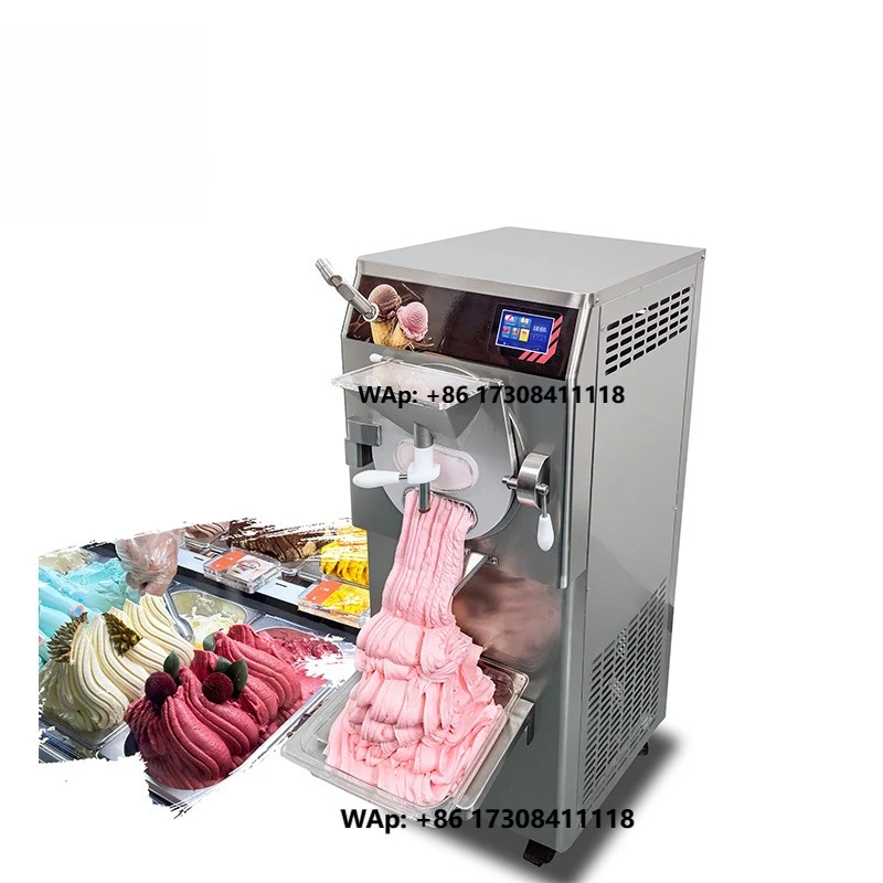 Commercial vertical hard ice cream machine with branded compressor for commercial use