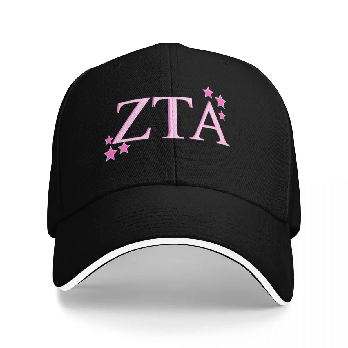 

Pink Zeta Tau Alpha with Stars Baseball Cap Bobble Hat Designer Man Women's