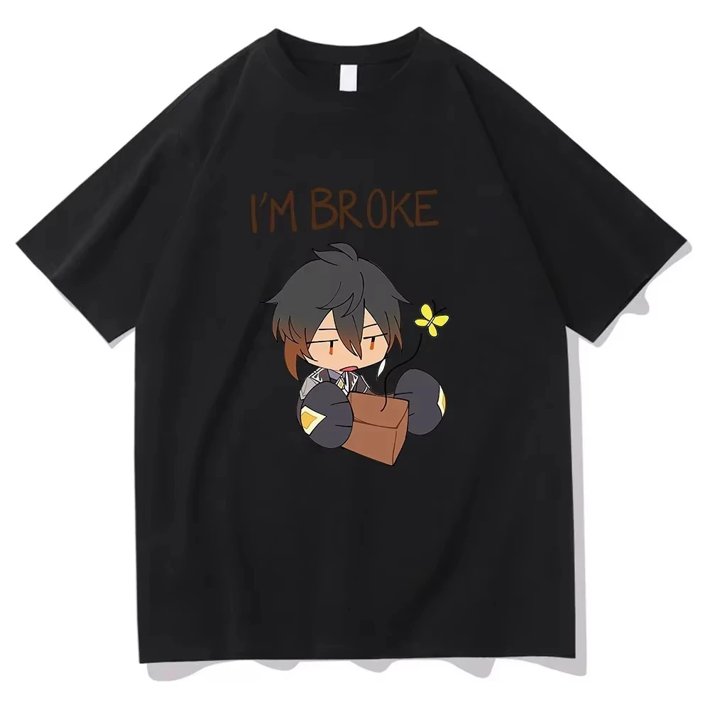 

Футболка с принтом, нейтральная, в стиле аниме, с изображением Геншин Чжунли, женская, эстетичная одежда, уличный стиль Харадзюку