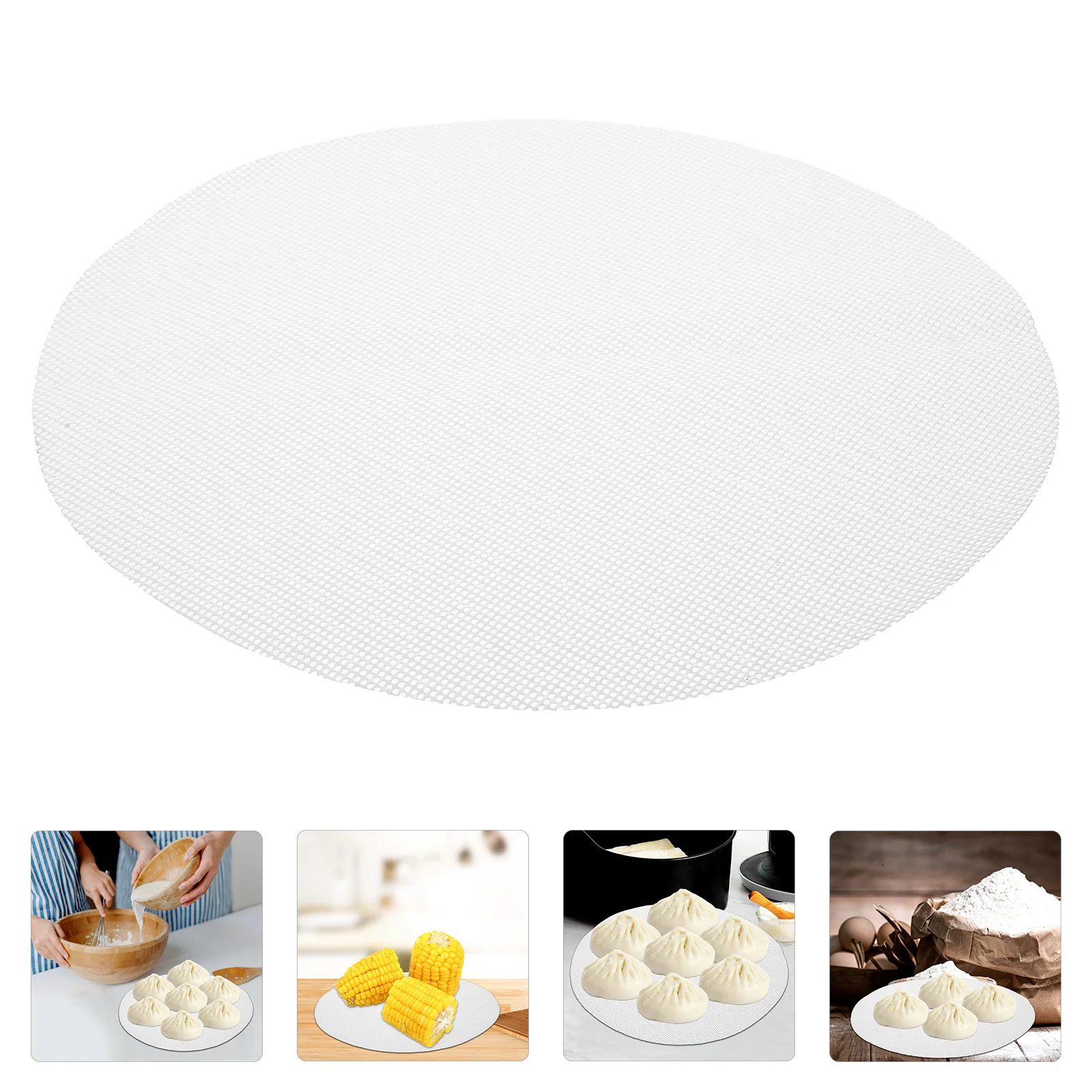 

12Pcs 30cm Round Silicone Steamer Mats Nonstick Reusable for Buns Dumplings Dim Sum Home Kitchen Steamers Liner for Cooking