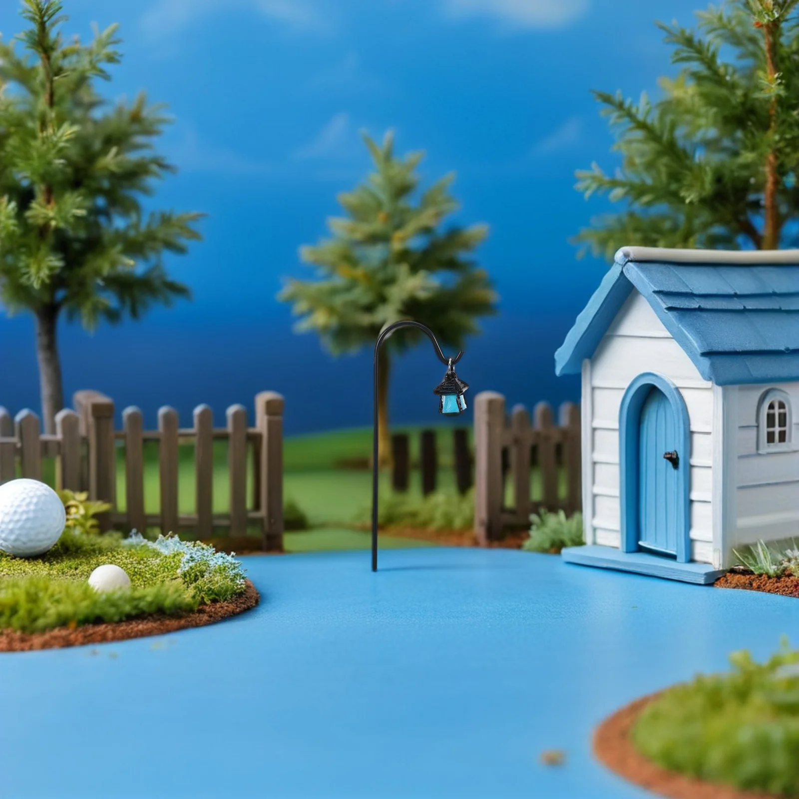

12Pcs Glow in The Dark Garden Lantern - Vintage Miniature Lamp for Fairy Garden Accessories Micro Landscape Ornament Outdoor