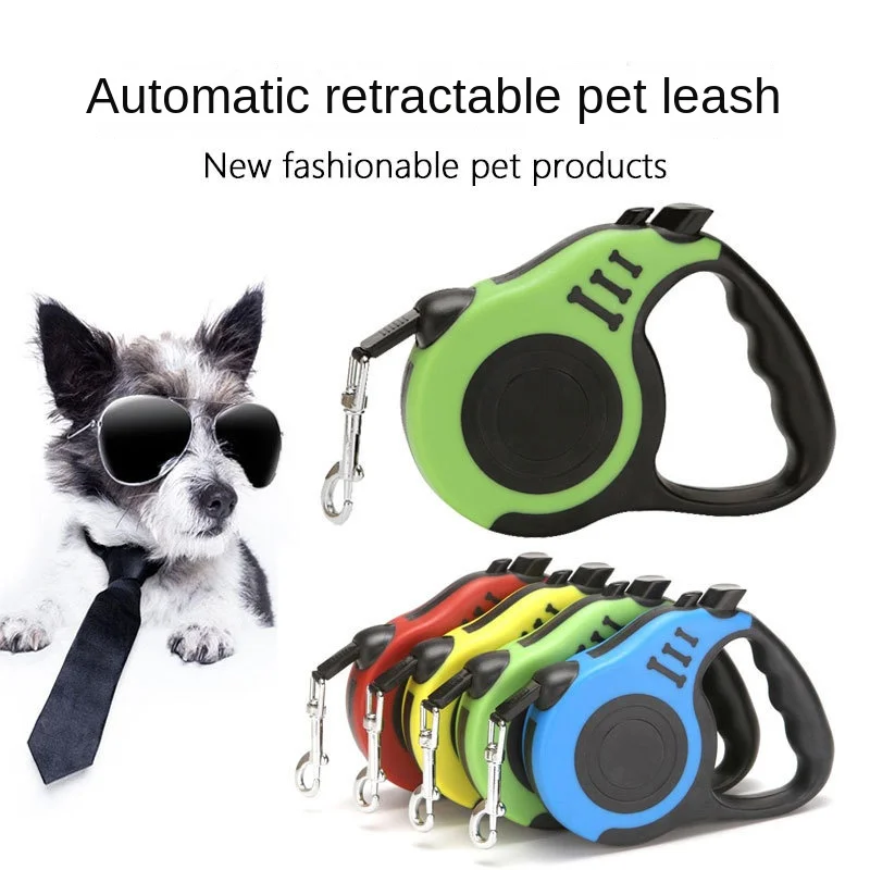 Pet automatic leash 3/5 meters, convenient for walking dogs, firm and not easy to break free, suitable for both cats and dogs