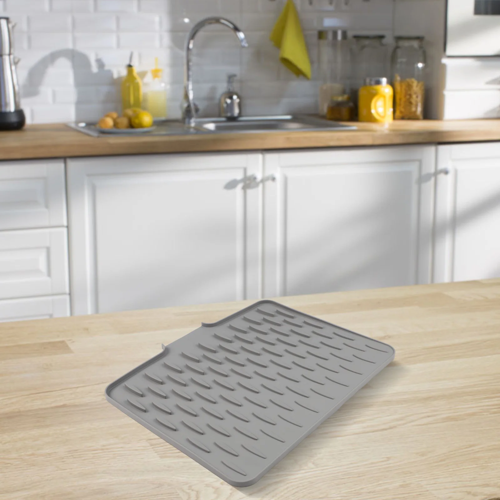 

40*32.5cm Kitchen Drain Pad Efficient Kitchen Drainage Mat Heat-Resistant Kitchen Mat Efficient Water Diversion Design