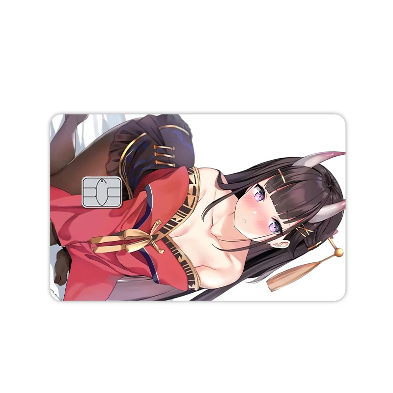 New Anime Sexy Azur Lane Kawaii Diy Star Laser Credit Card Stickers Cartoon Wiki HMS Cheshire IJN Azuma Debit Bank Card Cover