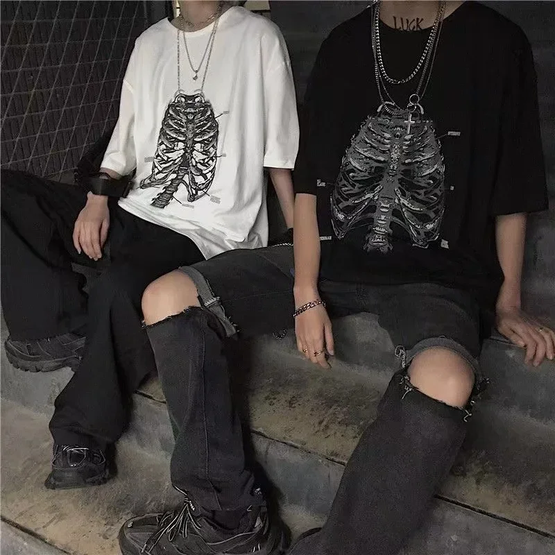 Summer Men's t-shirts Oversized Anime Tshirt tops Men's clothing Vintage Y2k tshirt Short Sleeve Shirts Streetwear Harajuku Tees