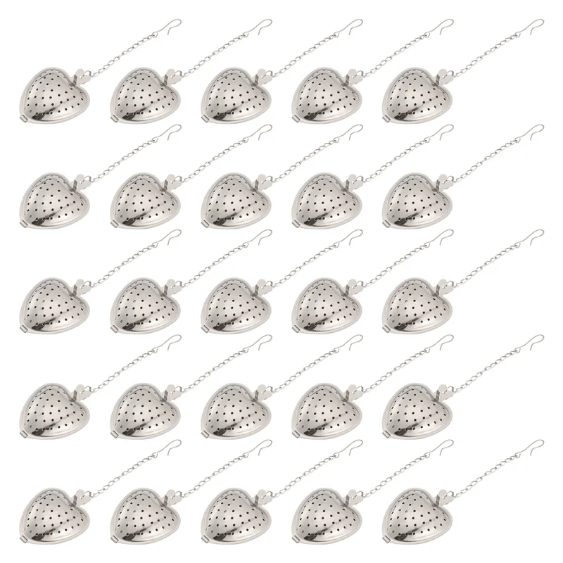 25Pcs Tea Strainer Stainless Steel Tea Ball Infuser Loose,Extended Chain Hook For Seasonings Cup Bottle Party Favors Top-Rated
