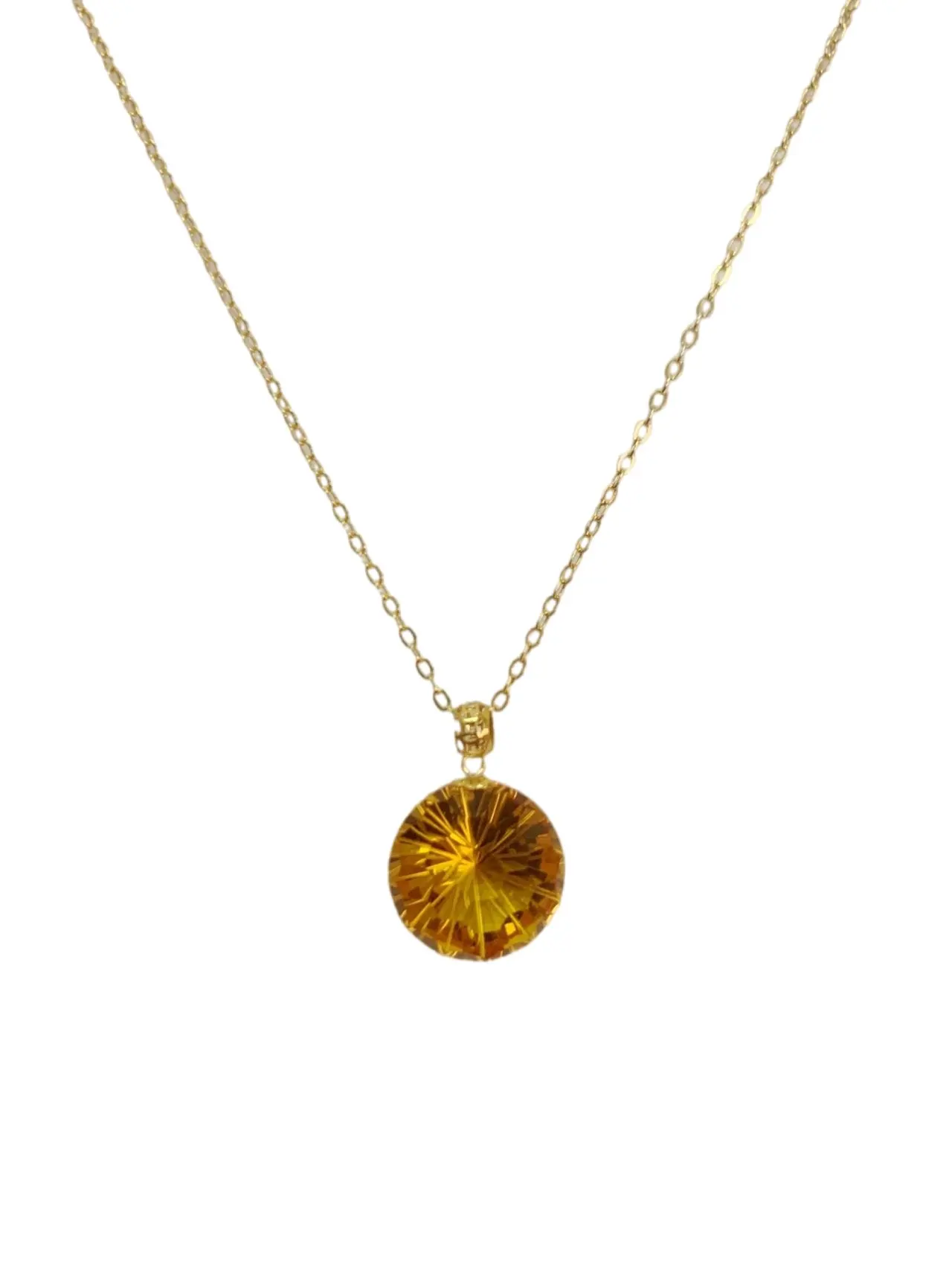 ZECAA Citrine Fine Jewelry Woman Citrine Pendant With Natural Citrine Gemstone 12*12mm Silver Citrine Pendant Lady Jewelry