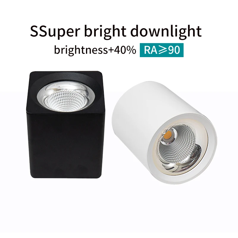 Luz de techo LED montada en superficie, foco nórdico moderno, conversión de tres colores, iluminación interior