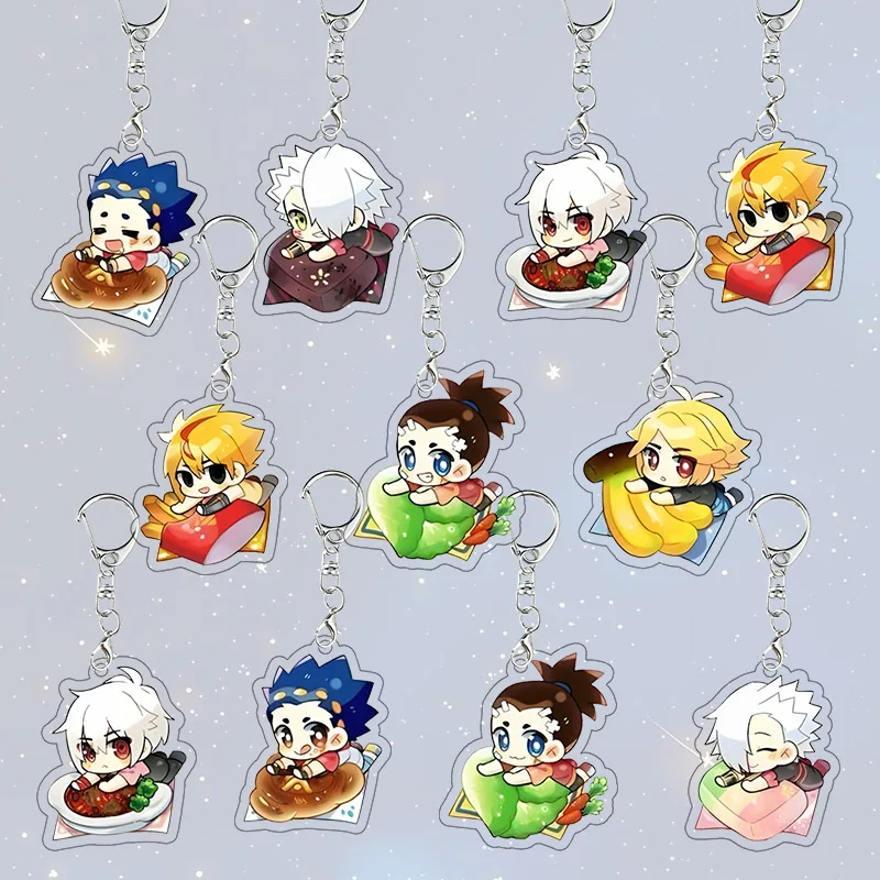 Llavero de acrílico Beyblade kawaii Chibi Robin Kazami Khrome Ryugu Multi Tenka Shiroboshi Nine Cross, colgante para bolso de anime, llavero