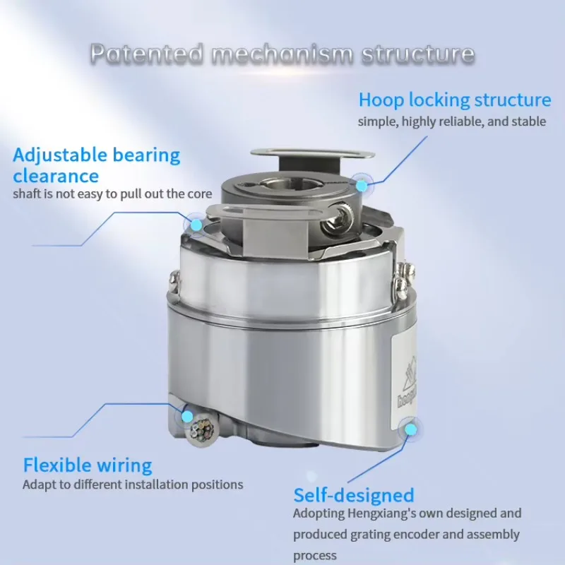 Hot Sale New Absolute Encoder Hollow Shaft 16-32 Bit Multi-turn KM39 SSI RS485 IP65 DC5-30V Servo Motor Robot Spring