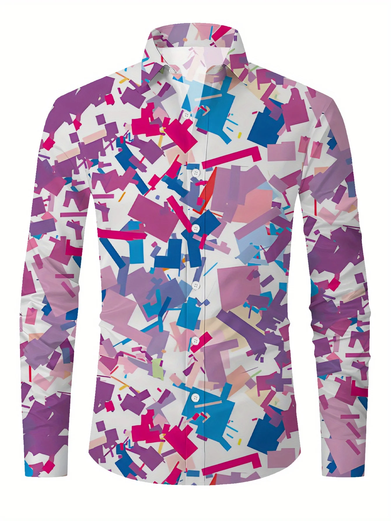 Men's casual fashion long-sleeved shirts look good in all seasons, and the new patterns come in a variety of patterns