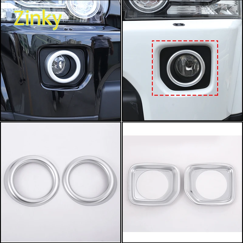 

ABS plastic Chrome Front Right & Left Fog Lights Lamp Frame Ring Cover Trim Suitable for Land Rover Discovery 4 LR4 2010-2016