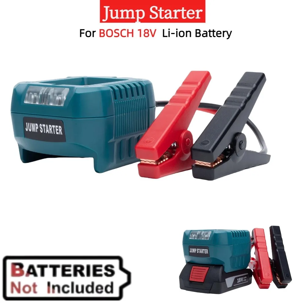 

Portable Jump Starter Cables Adapter for BOSCH 18V Li-ion Battery with Jumper Clips for Car Jump Starting（No Battery）
