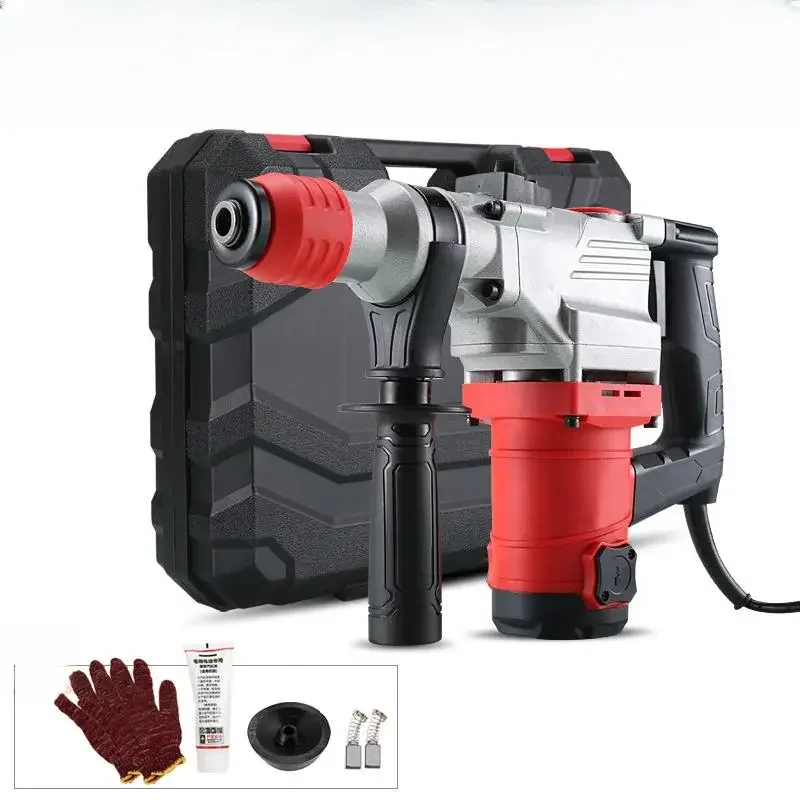 220v Industrial High Power Heavy Duty Jackhammer Diameter Concrete Breakers Electric Demolition Hammer Impact Drill Set