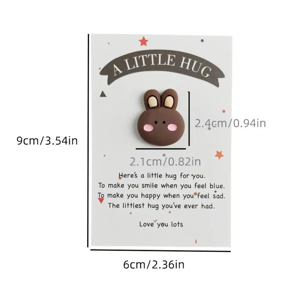 Adorable Bunny Card Rabbit Card Anxiety Relief Pocket Hug Rabbit Card Set Inspirational Bunny Ornament Gifts Positive for Family