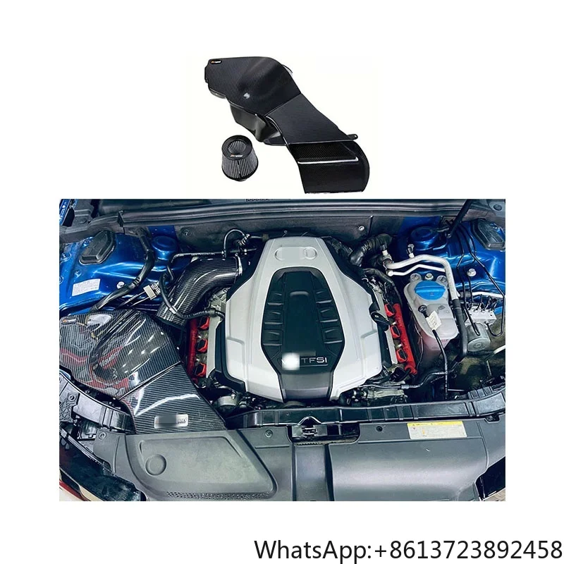 

Hot Selling 2009-2013 Car Engine Parts Suitable for Audi S5 B8 (EA837) Dry Carbon Fiber Cold air Intake System