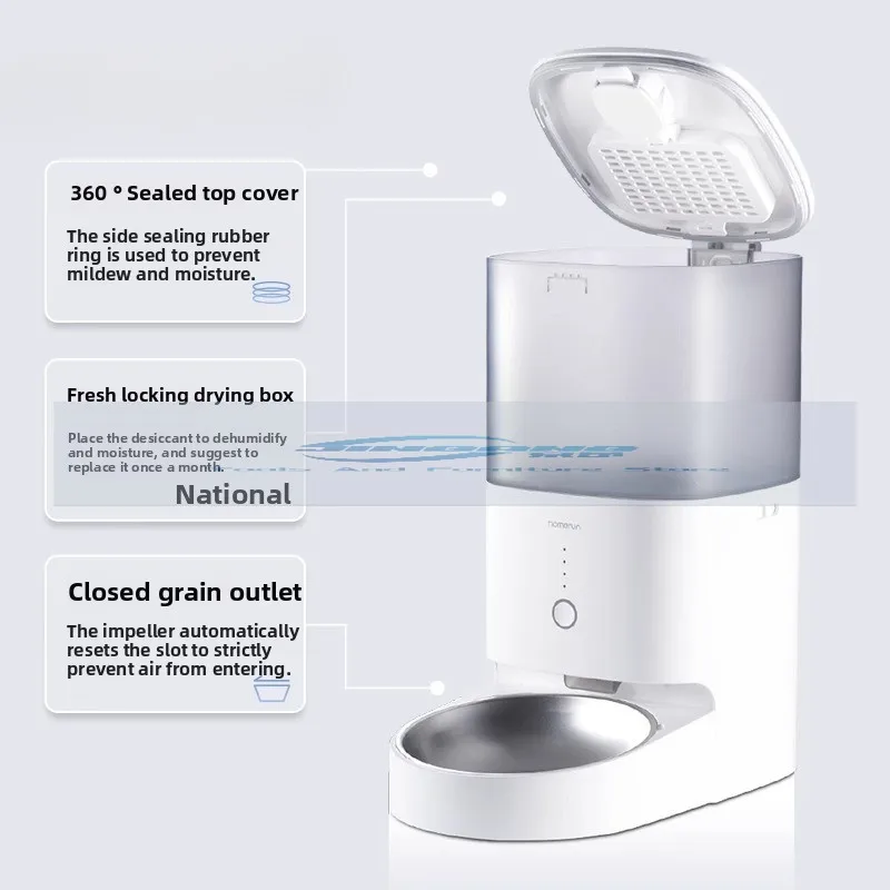 

Real automatic feeder cat timing quantitative intelligent pet cat food dog food remote control feeding machine