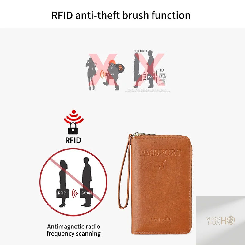 Безопасность и безопасность: RFID-кошелек для паспорта с защитой от кражи для путешествий