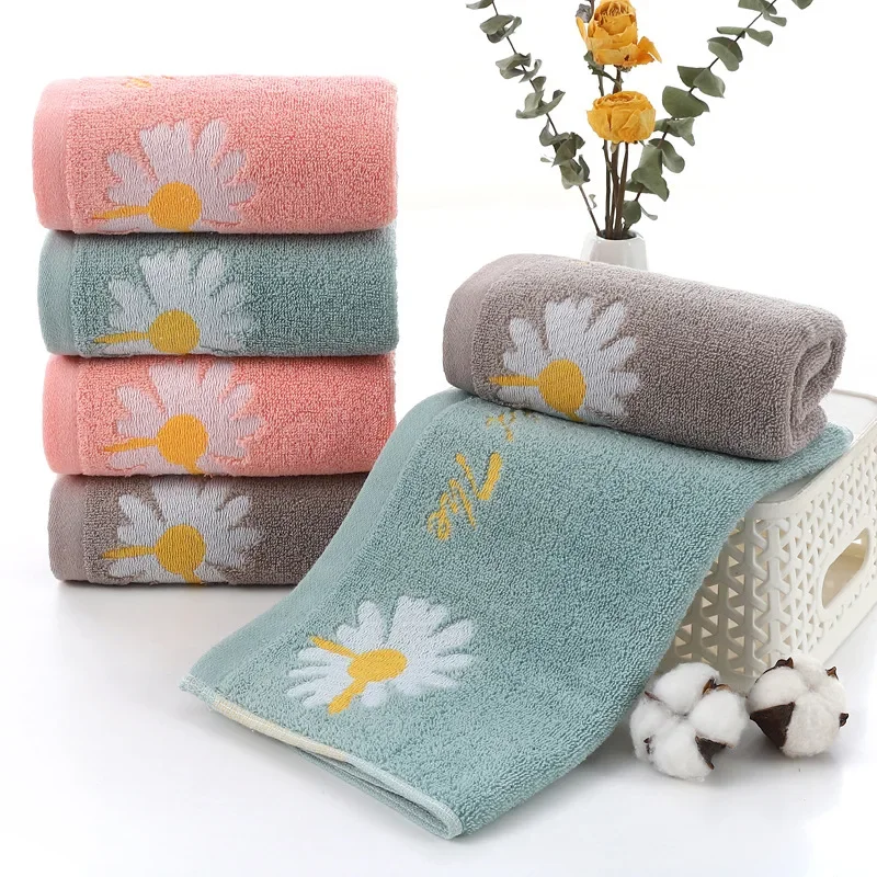 Soft Cotton Baby Towels Flower Children Bath Towel Newborns Handkerchief Bathing Face Washcloth Towels for Kids Adults 74x33cm