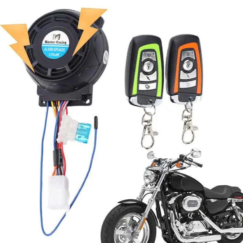 

Motorcycle Alarm Waterproof High Power Bike Security Warning Alert Set Anti-Theft Warner Kit Security System with Remote Control