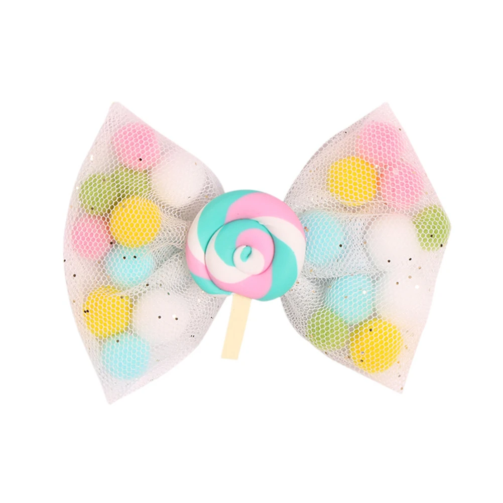 

4Pcs Easter Bowknot Hair Clips Mesh Hairpins Lightweight Cute Hair Accessories for Party Bowknot Hairpin