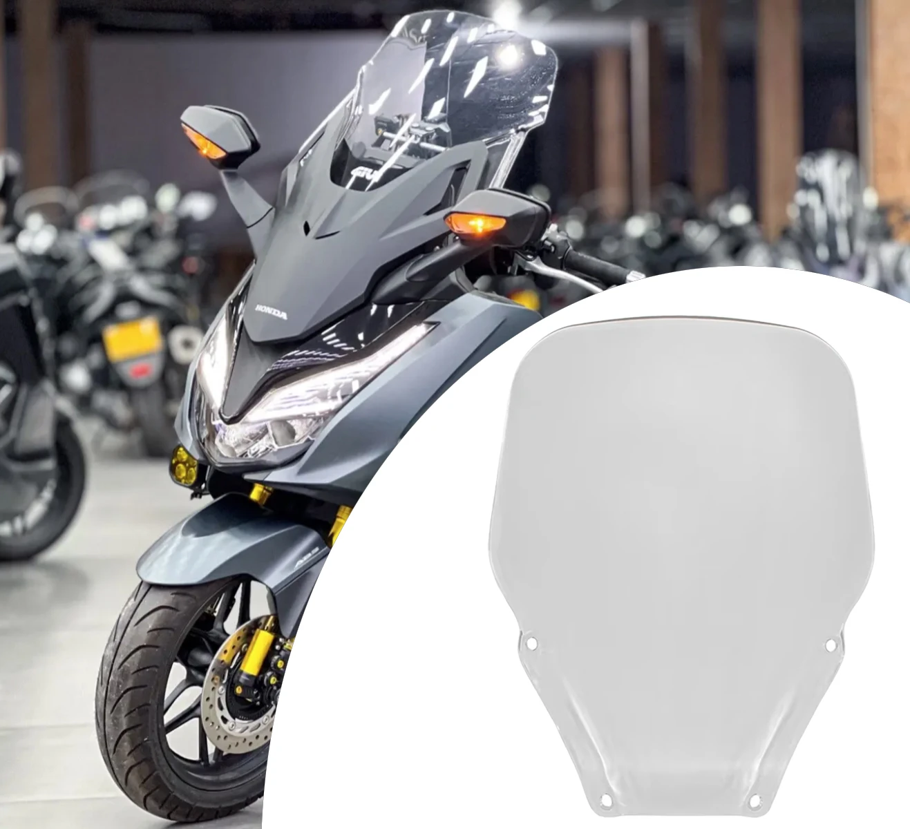 

For Honda Forza350 NSS350 Forza NSS 350 2021 2022 2023 Windscreen Windshield Wind Deflector Shield Screen Visor Glass