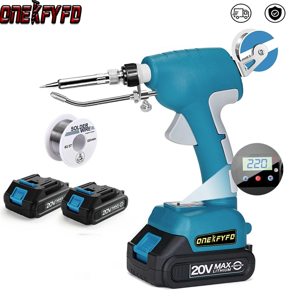 Ferro de Solda sem Fio com Temperatura Ajustável Solda Elétrica Estação de Retrabalho Soldagem Ferramentas de Reparo Bateria Makita 18v
