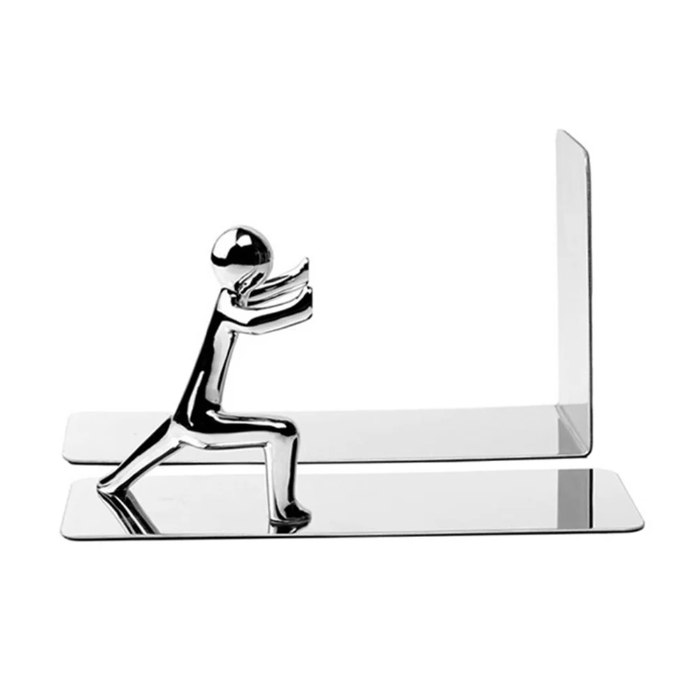 Creative Bookshelf Stand Bookend Simple Bookstand Home Handheld Decoration Desktop Zinc Alloy Decorative Supply