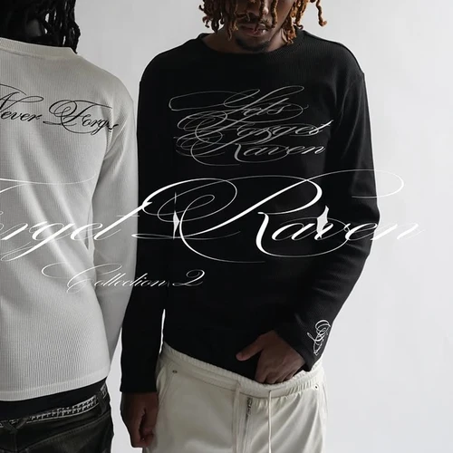 Imagen 2 del producto Camiseta de manga larga con estampado Retro oscuro americano Y2K, traje gótico de moda de calle alta, Top para ropa informal