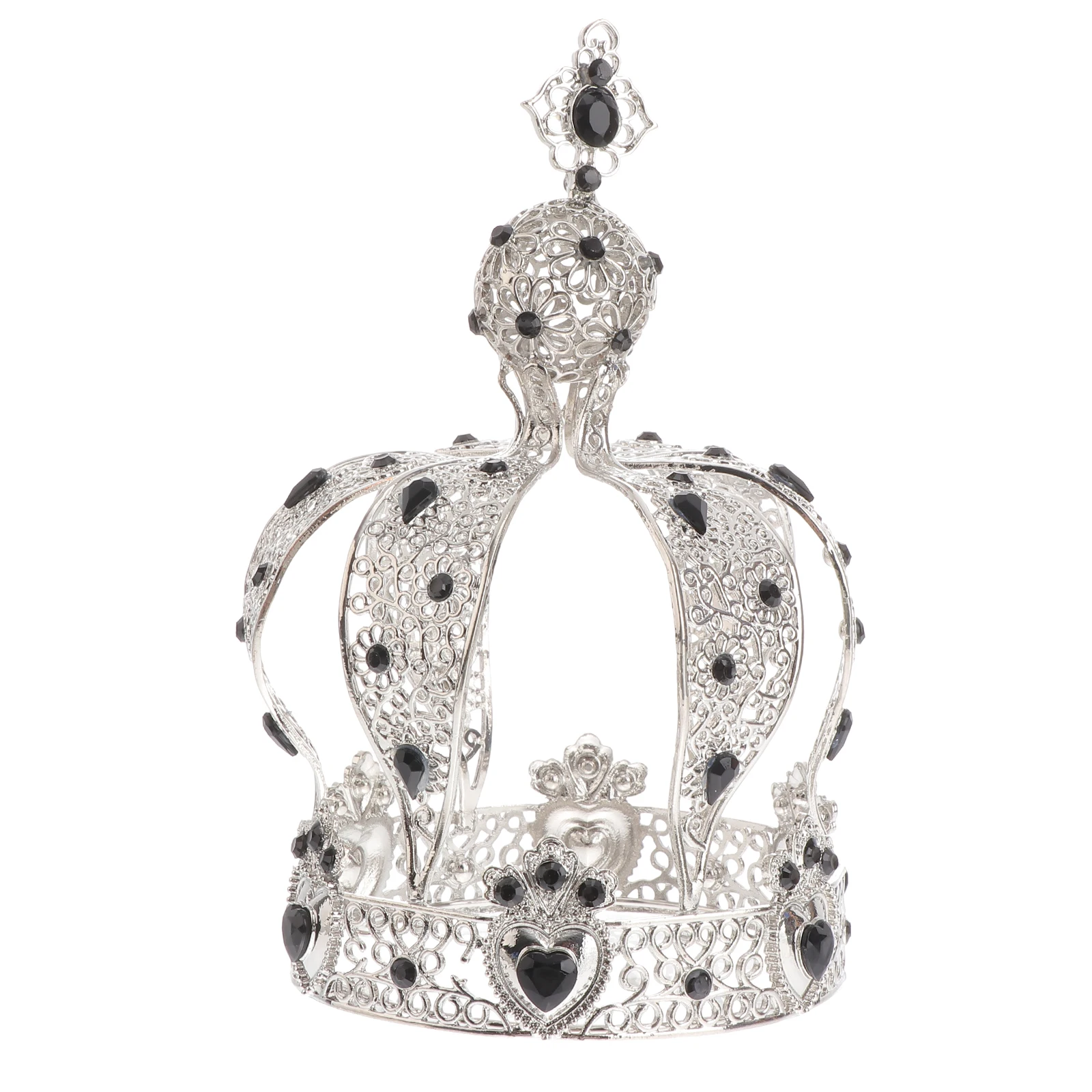

Retro Crown Women Bride Wedding Headwear Crystal Alloy Material Hair Decoration Round Design Bridal Accessories