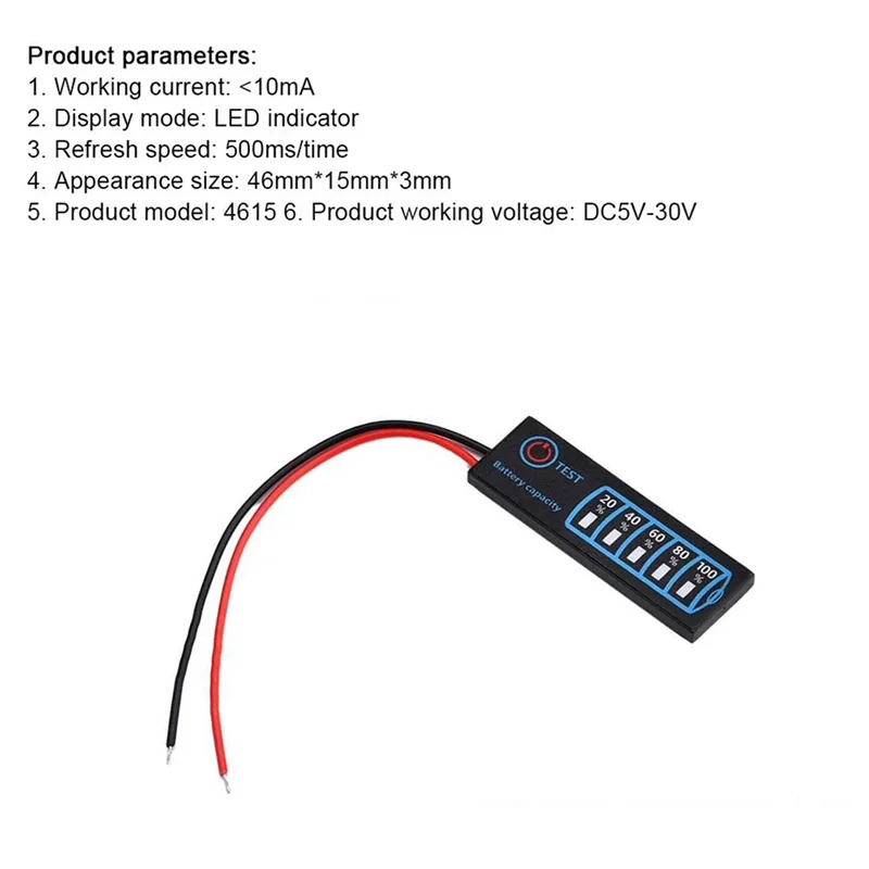 Fresh 10 Pcs Battery Level Indicator 3S Ternary Lithium Battery Phosphate Lead-Acid Battery Capacity Display Meter