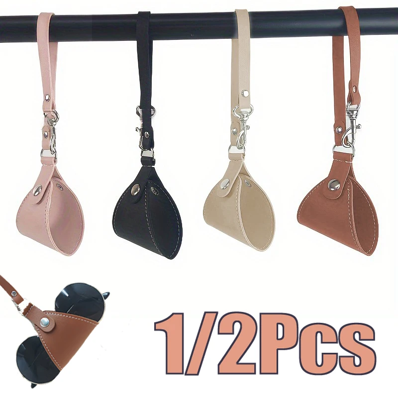 

Travel Glove Clip Anti-lost Silk Scarf Storage Clip Handy Cycling Travel Bag Accessories Solid PU Leather Clips 1/2Pcs