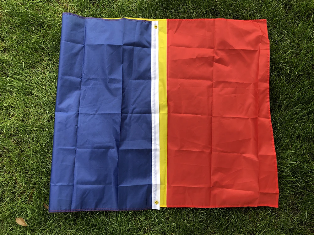 Bandera del cielo bandera de Rumania 90*150cm colgante azul amarillo rojo ro rou bandera de Rumania bandera estándar de poliéster para decoración