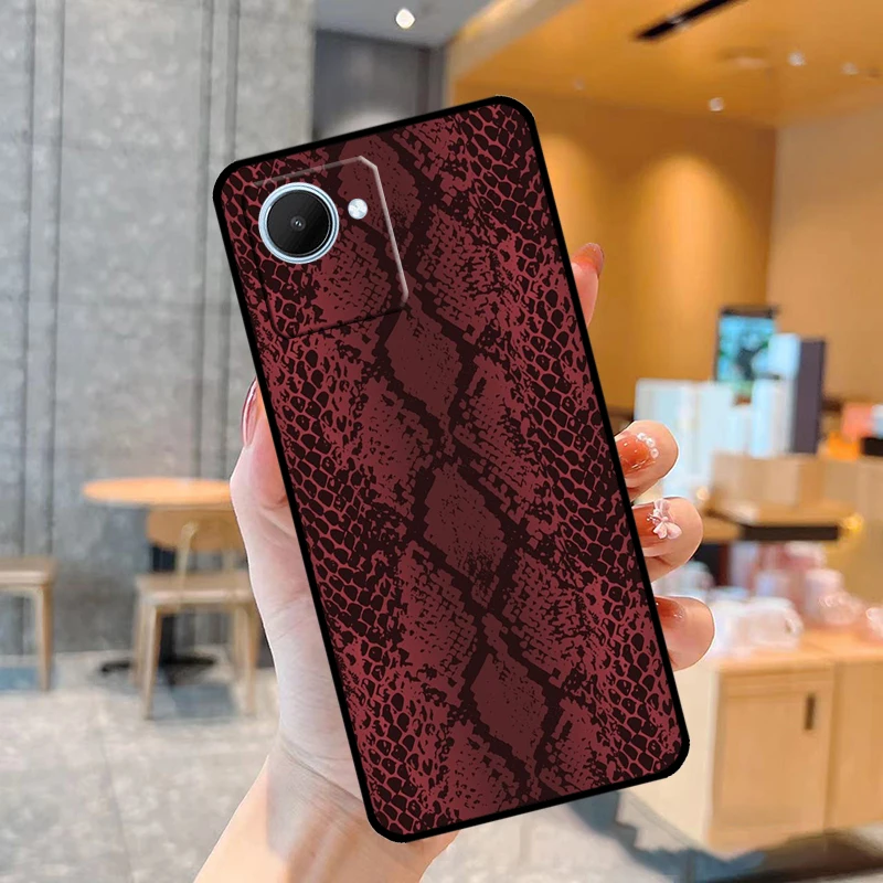 كوبرا بيثون جلد الثعبان ل Realme C75 C71 C55 C53 C67 C61 C33 C63 C51 C65 GT7 Pro 10 11 12 13 14 15 Pro Plus #4