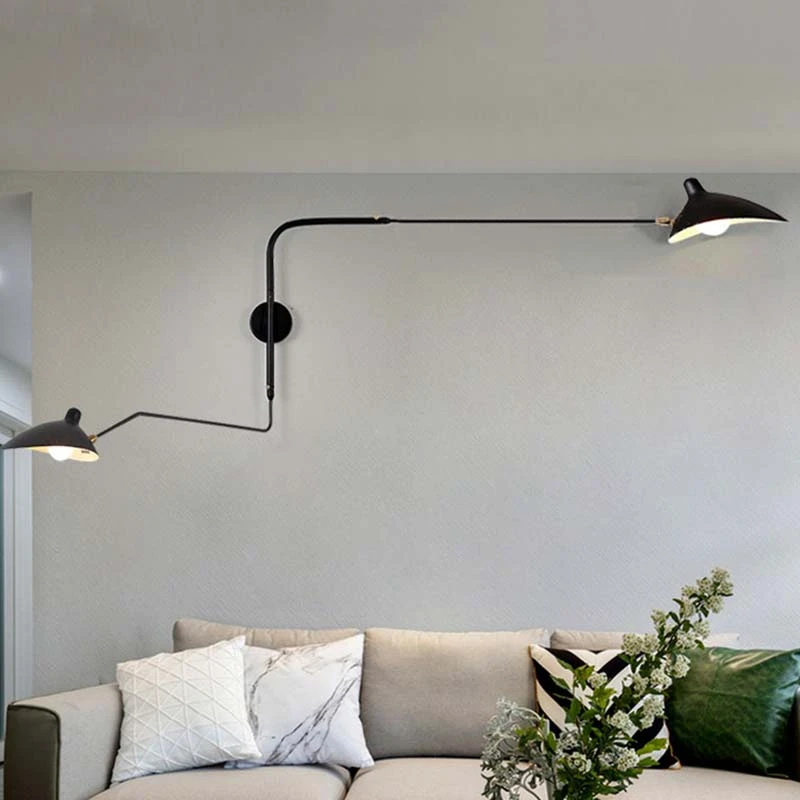 lampadas de parede led modernas para decoracao de casa preto branco retro industrial vintage designer frances arabela rotativa luzes loft 01