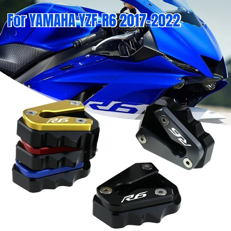 Fit For YAMAHA YZF-R6 YZF R6 R 6 2017-2022 2020 Stand Motorcycle Accessories Kickstand Sidestand Stand Extension Enlarger Pad