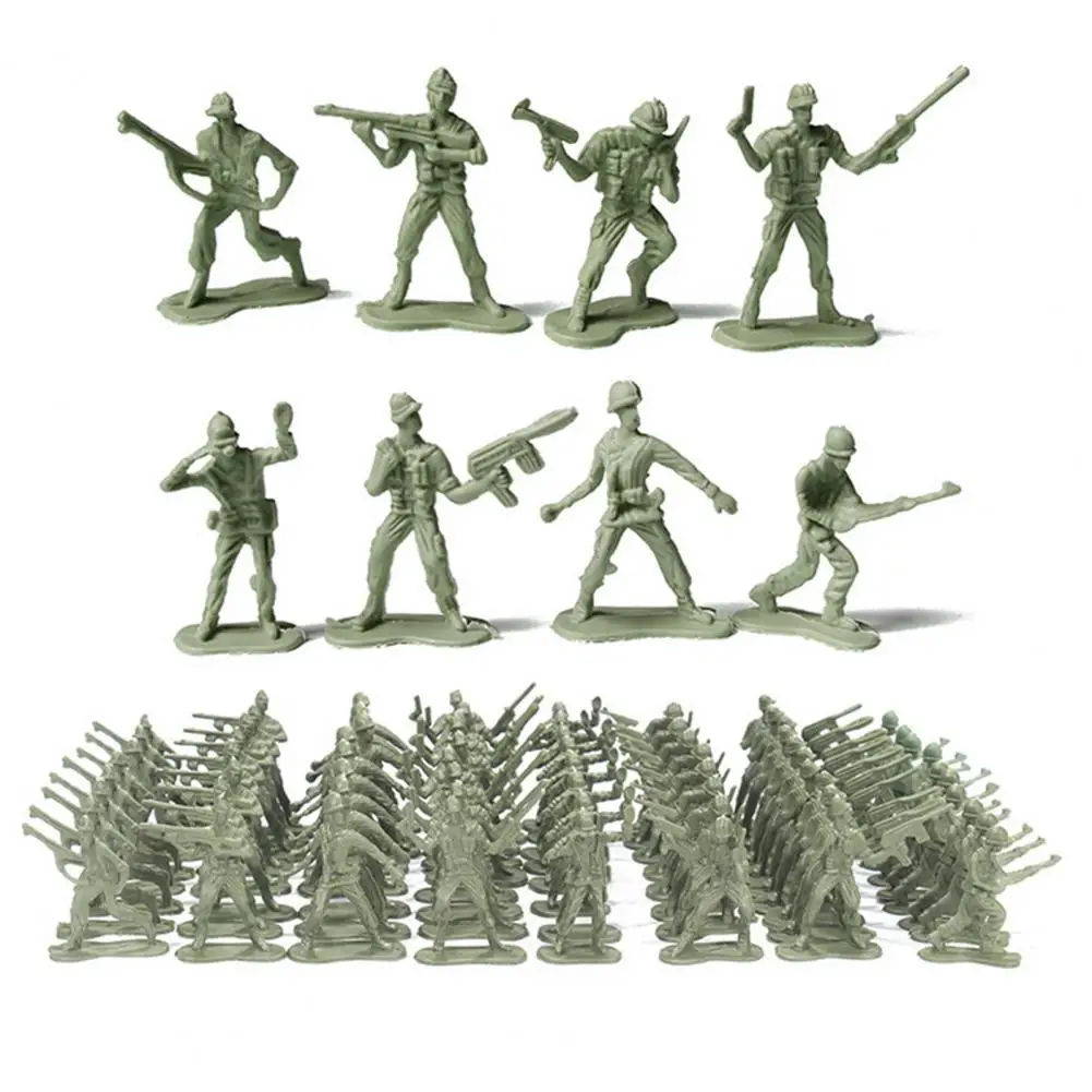 Toy Soldier for Pretend Play Diorama Enhancement Toy Educational Army Men Toy Soldiers Playset for Kids 100pcs for Projects