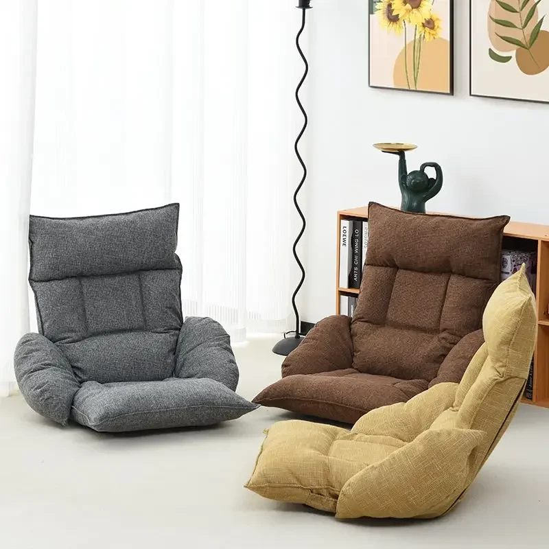 

Nordic Lazy Sofa Bedroom Floor Bed Chair Balcony Tatami Back Recliner Folding Backrest Chairs Single Living Room Furniture