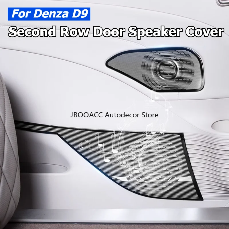 

Для Denza D9 Крышка дверного динамика Второй третий ряд Крышки дверного звукового сигнала Стереодинамик Динамик Аудио накладки Наклейка для стайлинга автомобилей
