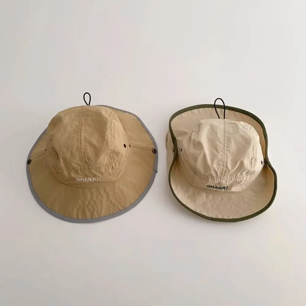 

Мягкая летняя детская панама с корейскими буквами, быстросохнущая детская шляпа от солнца с защитой от ультрафиолета, уличная рыбацкая шляпа, От 2 до 8 лет