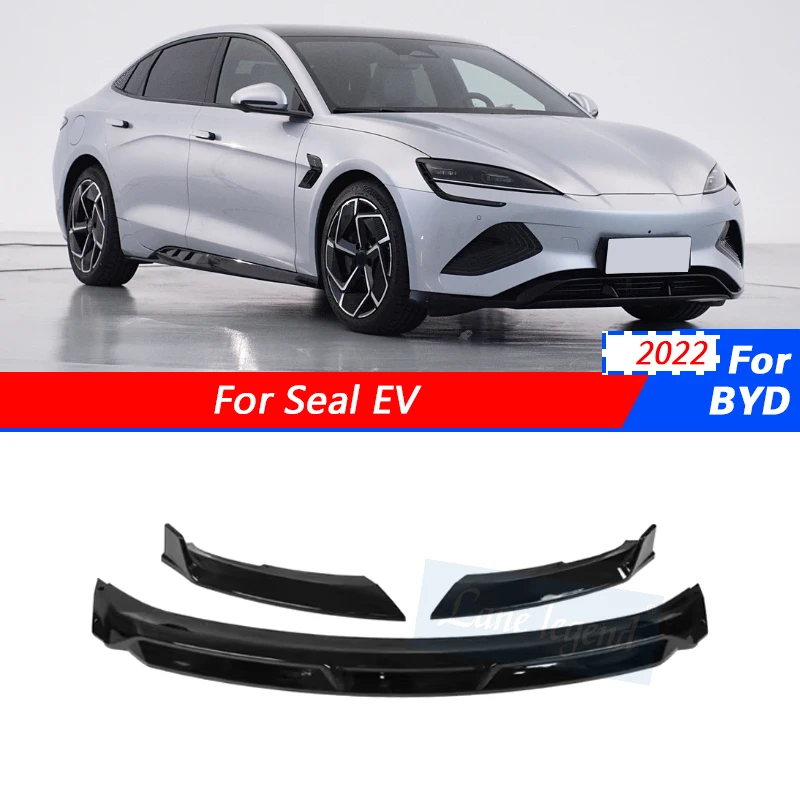 

For BYD Seal EV 2022 Body kit Front Bumper Splitter Lip Chin Spoiler Diffuser Protector Car Black Carbon Exterior Accessorie