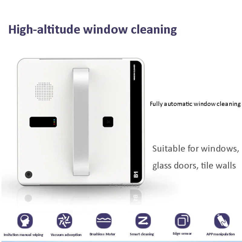 Window Vacuum Cleaner Smart window cleaning robot Remote Control High Suction Anti-Falling Washer Robot Sweeper 220V  75W