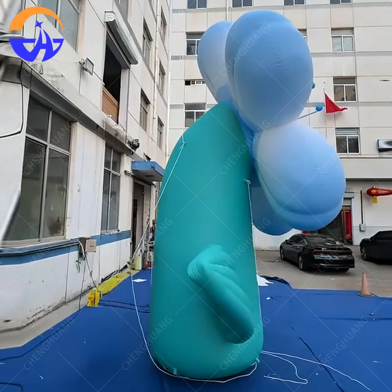 Customized Large Inflatable Blue Flower Model Outdoor Shopping Mall Decoration Advertising Inflatable Props Inflatable Flowers