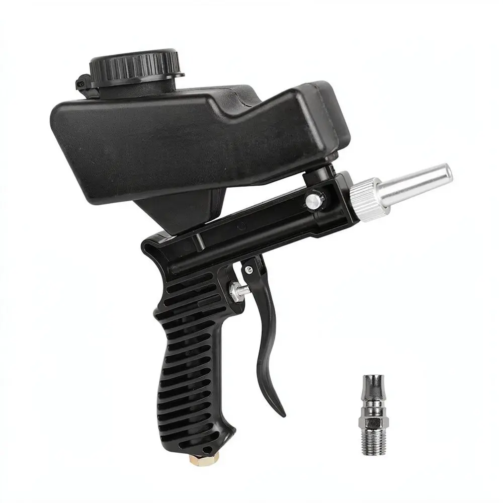 Portable Pneumatic Sandblaster Handheld Air Sand Blasting Applicator Japanese Style Connector For Metal Rust Removal Surface