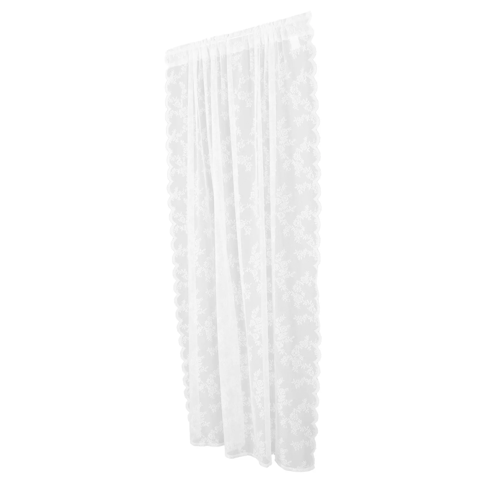 1Pcs Burnout Sheer Curtain Soft Fabric Romantic Window Screen Beautiful Voile Drapes Elegant Room Decor Window Gauze