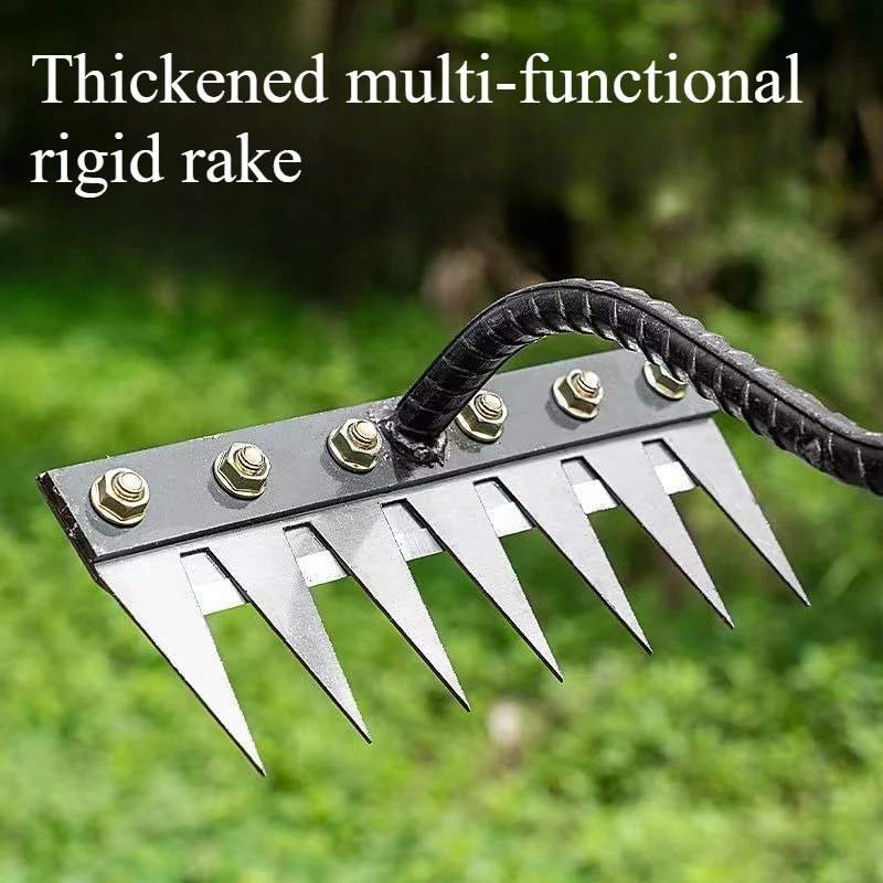 

Multifunctional weeding tool, manganese steel rake, soil loosening agricultural hoe, detachable five-tooth nail rake, weed hoe