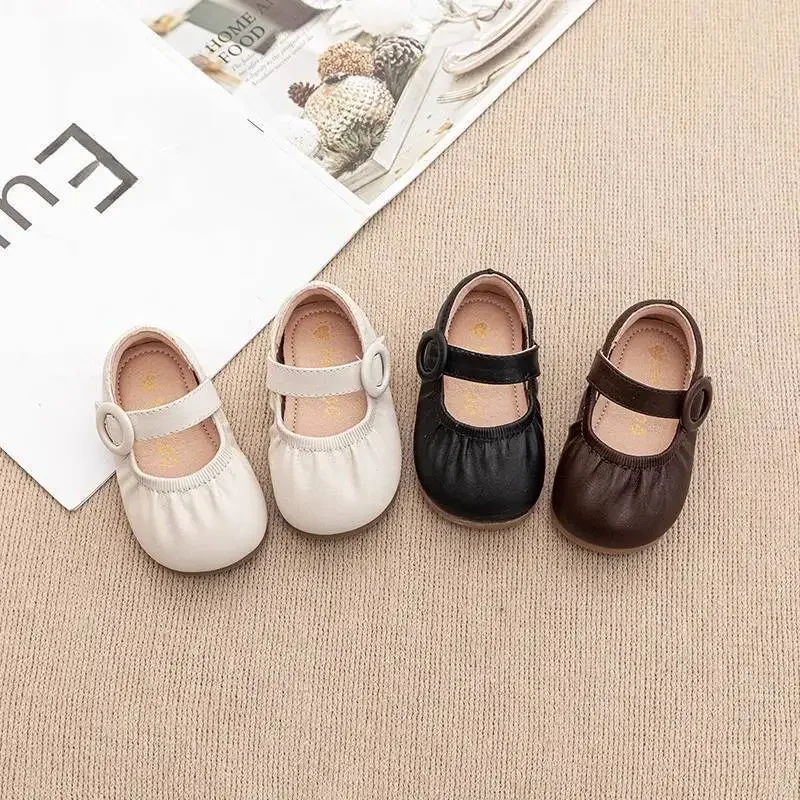 Anti Slip Breath Baby Girl Shoes New Princess Shoes Simple Baby Girls Shoe Fashion Small Leather Shoe Baby Soft Soled Walk Shoes