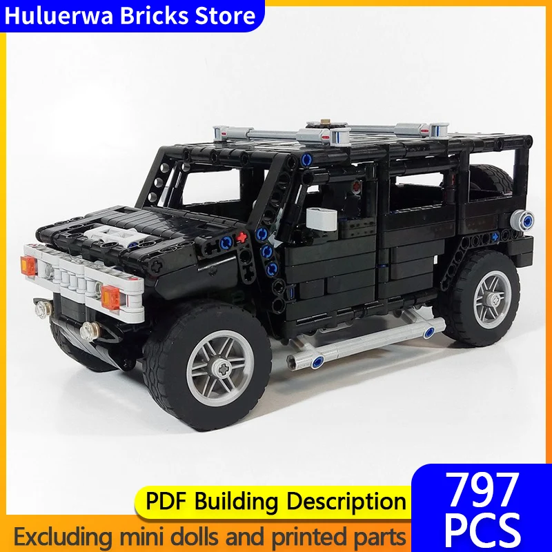 

Модель скоростного гоночного автомобиля MOC, строительные кирпичи H2, внедорожник, модульная технология, подарки, праздник, сборка, детские игрушки, костюм