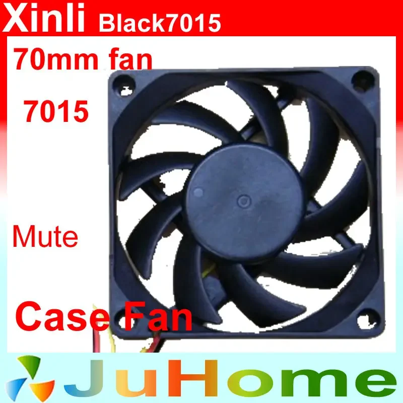 70mm, 7cm fan, 7015 fan, super silent, for power supply, for computer Case cooler Black7015